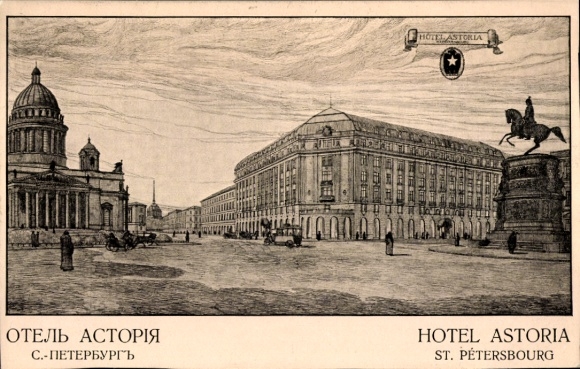 Postcard Saint Petersburg Russia, Hotel Astoria