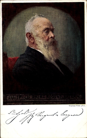 Artist Postcard Firle, Walther, Prince Regent Luitpold of Bavaria, portrait, regency anniversary