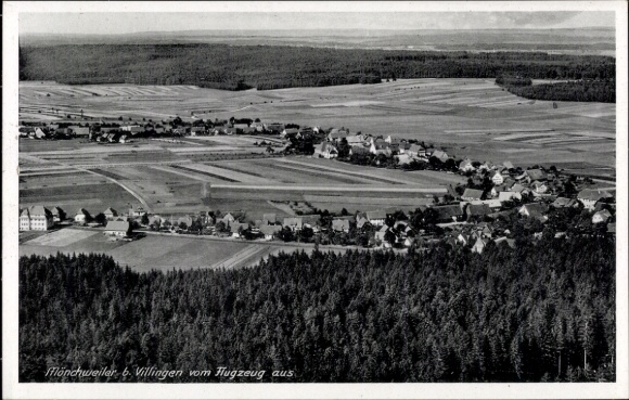 Ak Mönchweiler im Schwarzwald, Fliegeraufnahme