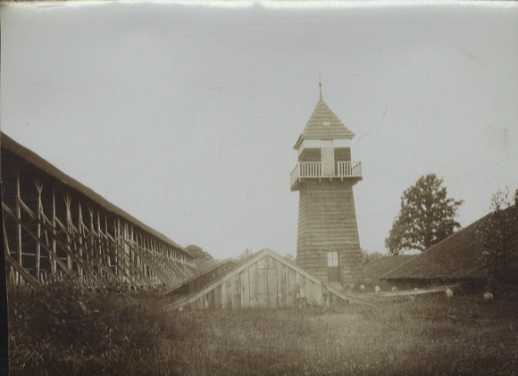 Original photo Rheine in Münsterland, NRW, graduation tower and saltworks, around 1900