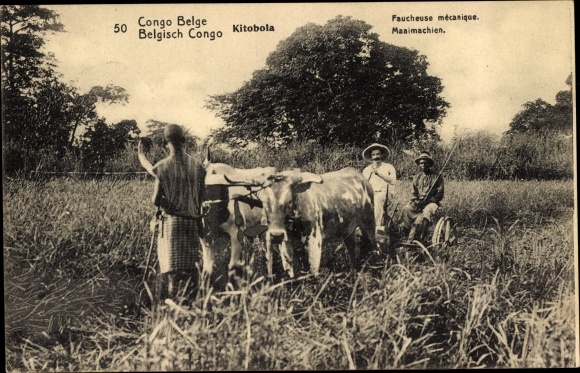KP pocztowa Kisantu DR Kongo Zair, Faucheuse mecanique