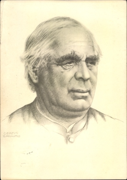 Artist Postcard Browas, portrait of Sebastian Kneipp, priest and hydrotherapist
