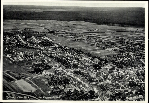 Postcard Egelsbach in Hessen, general view, aerial photograph