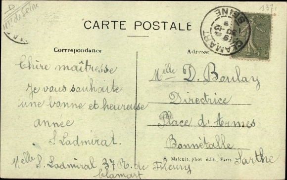 Postcard Vanves Hauts de Seine, Boulevard du Lycee