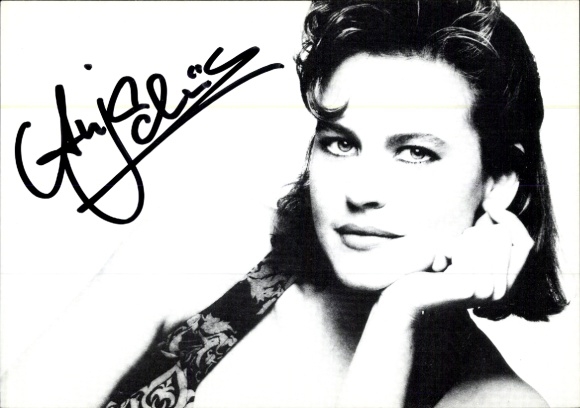 Postcard actress Anja Schüte, portrait, autograph