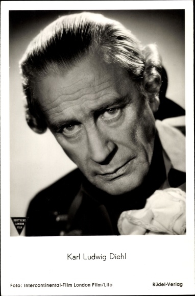Postcard Actor Karl Ludwig Diehl, Rüdel Verlag, A Love Story