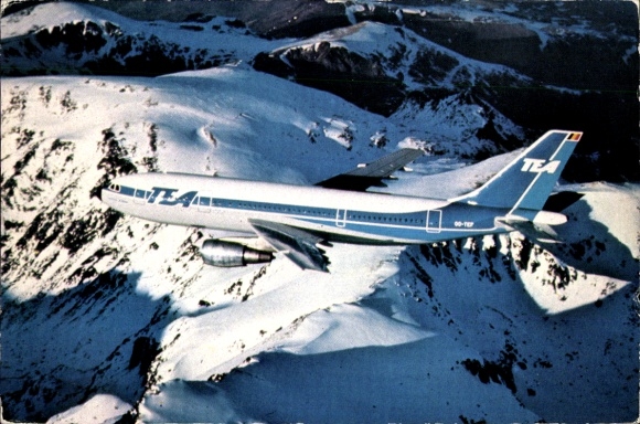 Postcard Belgian passenger aircraft, TEA
