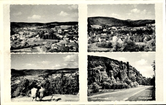 Postcard Maulbach Homberg an der Ohm, partial views of the village