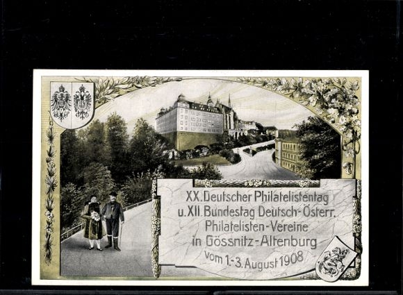 Postwaardestuk Ak PP 27 C98 06, 20e Duitse Filatelistendag 1908