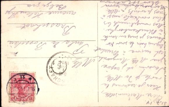 Postcard Berlin Charlottenburg, equestrian statue, Amazon of Tualllon, Berlin