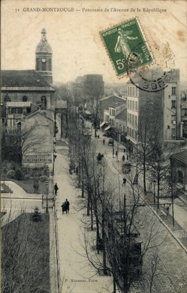Postcard Grand Montrouge Hauts de Seine, Panorama de l'Avenue de la République