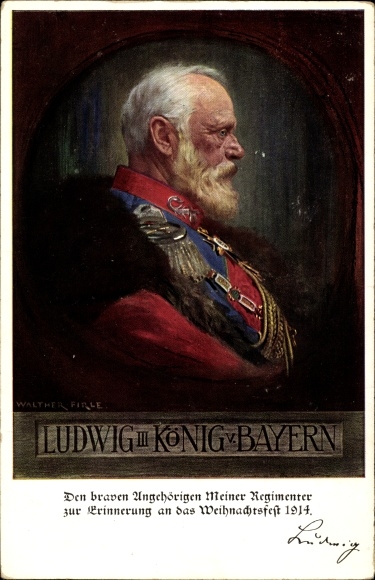 KP artysty Firle, Walther, król Ludwik III. Bawarii, portret