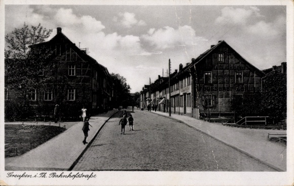 Ak Greußen in Thüringen, Bahnhofstraße