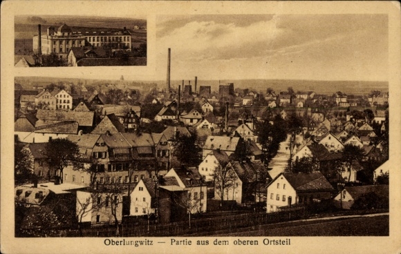 Ak Oberlungwitz in Sachsen, oberer Ortsteil