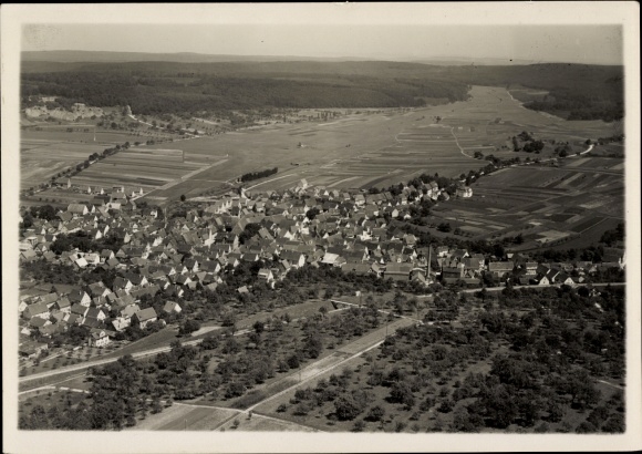 Ak Magstadt in Württemberg, Magstadt von oben, ein Luftbild