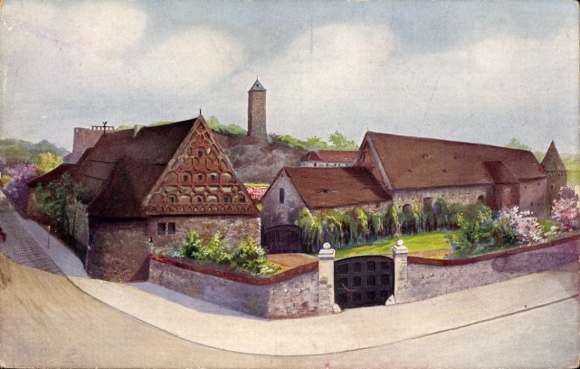 Postcard Giebichenstein Halle an der Saale, front view of the lower castle Giebichenstein, Kaiser-Friedric