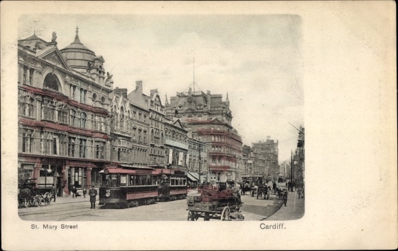 PC Cardiff Wales, St. Mary Street, tram