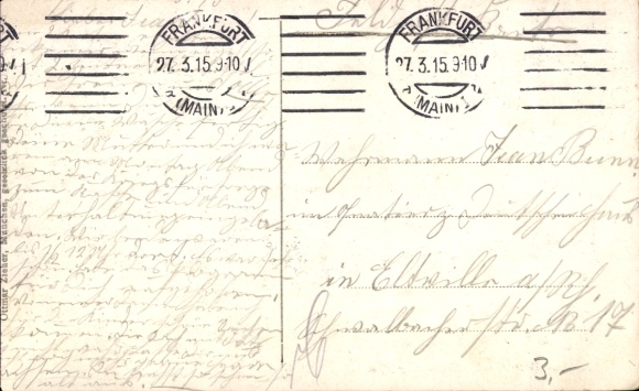 Artist Postcard Engelhard, PO, German soldier beats up English, Russians and French