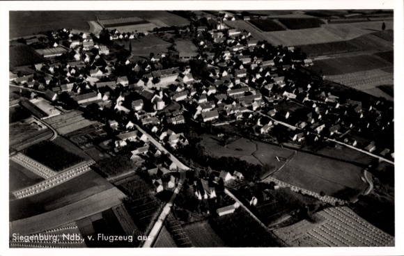 Postcard Siegenburg in Lower Bavaria, aerial photograph