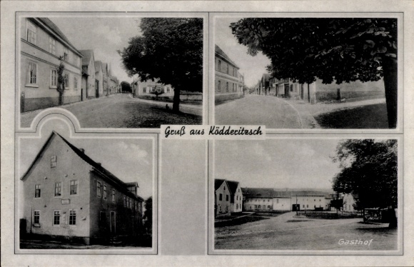 Ak Ködderitzsch Eckartsberga Burgenlandkreis, Gasthof, Straßenansicht