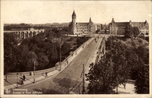Luxembourg Avenue and the Adolphe Bridge, Pont Adolphe