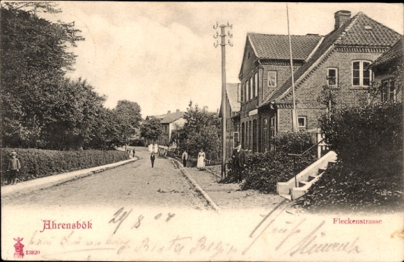 Ak Ahrensbök in Ostholstein, Fleckenstraße, Gebäude