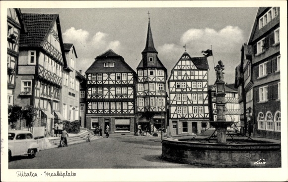 PC Fritzlar in Hesse, market square
