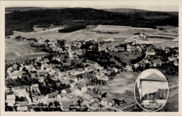 Ansichtkaart Otzenhausen Nonnweiler an der Saar, luchtfoto, koffie Hunnenring Ober-Otzenhausen