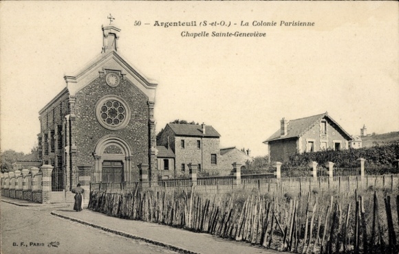 Ak Argenteuil Val d'Oise, die PAriser Kolonie, Chapelle Sainte-Geneviève