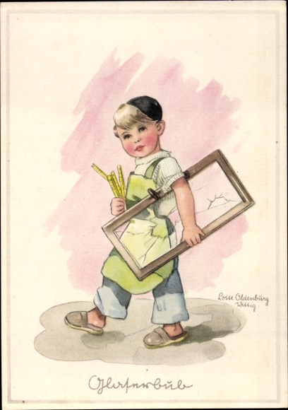 Artist PC Oldenburg Wittig, Lotte, Glaserbub, apprentice