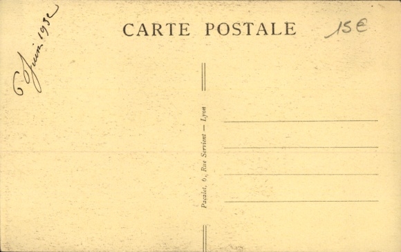 Postcard Saint Clair Lyon Rhône, disaster of 8 May 1932, overview of the ruins