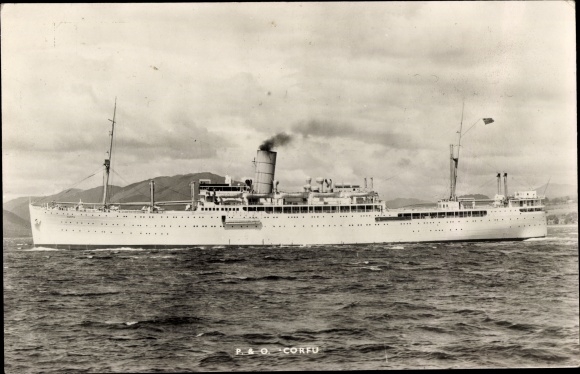 foto Ak Dampfer Corfu, P&O