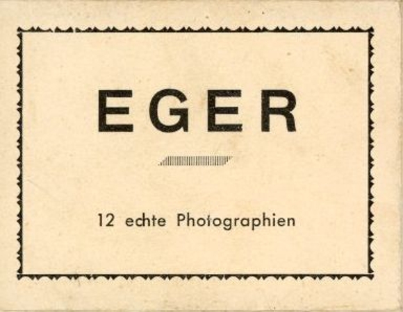 Set von 12 Fotos im Umschlag, Eger im Sudetenland
