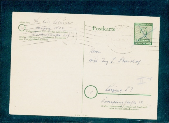 Znaczek P 16 Lipsk 25.2.46, SBZ Zachodnia Saksonia