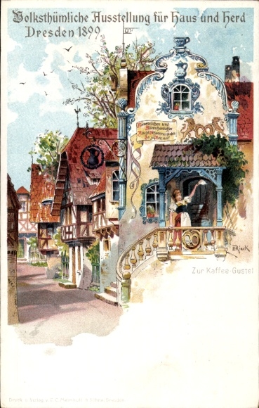 Ganzsachen Litho Dresden, Volkstümliche Ausstellung für Haus und Herd 1899, PP 9 C 85 02