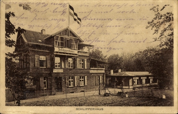 Postcard Hösel Ratingen North Rhine Westphalia, Restaurant Schlipperhaus
