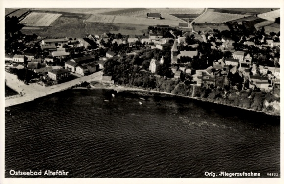 Ak Altefähr op Rügen, luchtfoto