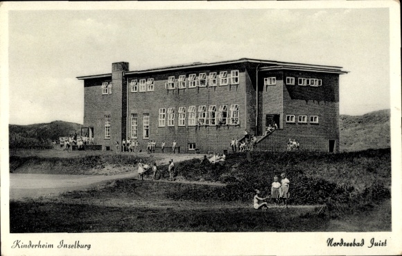 Postcard North Sea resort Juist in East Frisia, children's home Inselburg