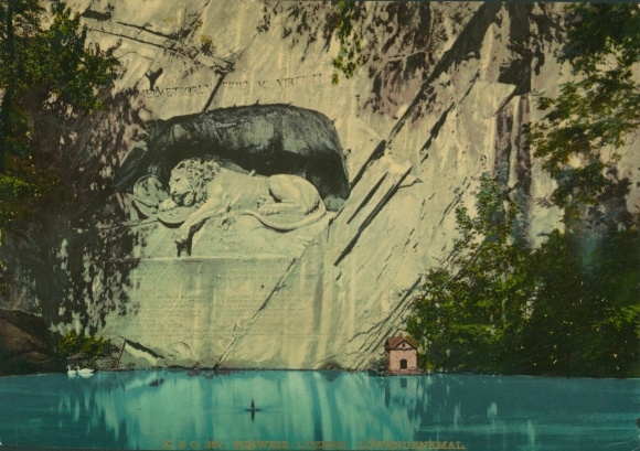 Photo Lucerne City Switzerland, Lion Monument