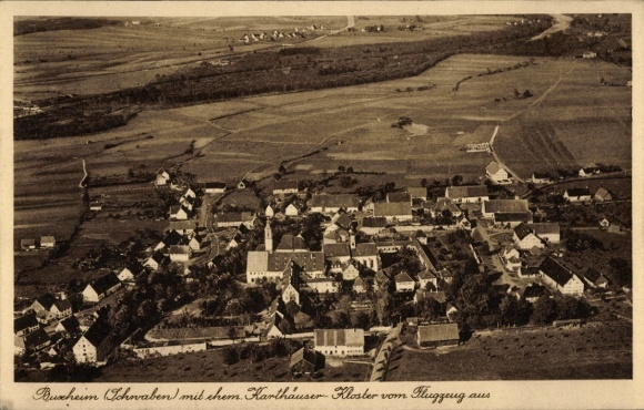 Ak Buxheim in Schwaben, Fliegeraufnahme, Karthäuser-Kloster