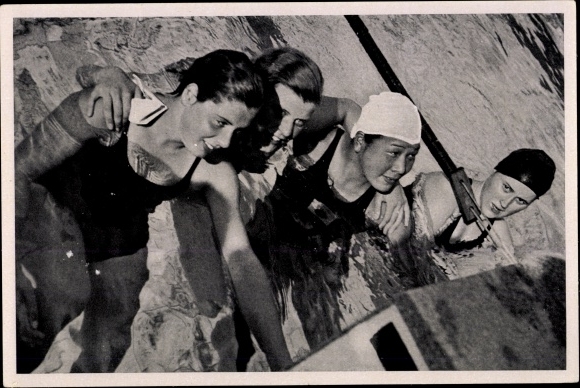 Collection picture Olympia 1936, swimmers, winner H. Maehata