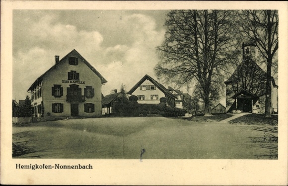 Postcard Hemigkofen Nonnenbach Kressbronn Lake Constance, Chapel