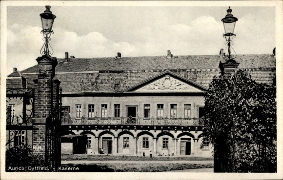 Postcard Aurich in East Frisia, barracks