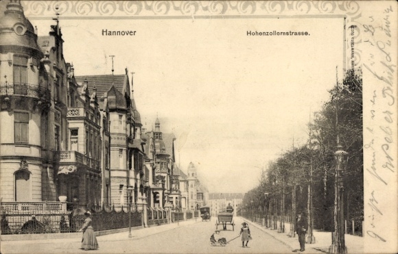 Postcard Hannover in Lower Saxony, Hohenzollernstraße