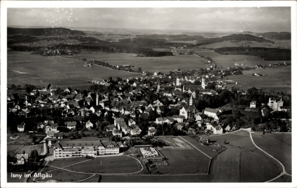 Ak Isny im Allgäu, Fliegeraufnahme