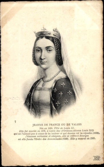 PC Bourges Cher, Jeanne de France ou de Valois, 1464-1505