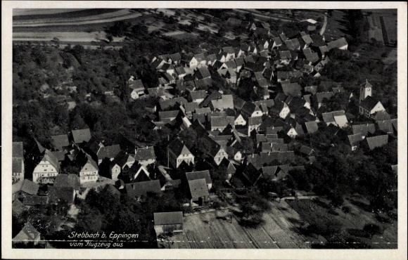 Postcard Stebbach Gemmingen in Baden, aerial photograph