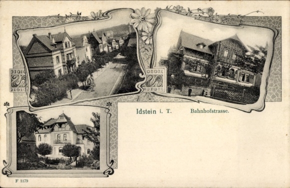 Postcard Idstein in Taunus Hessen, Bahnhofstraße, houses