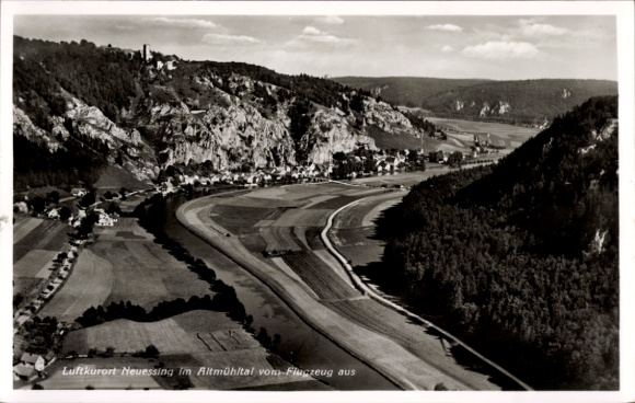 Postcard Neuessing Essing in the Altmühltal, aerial photograph