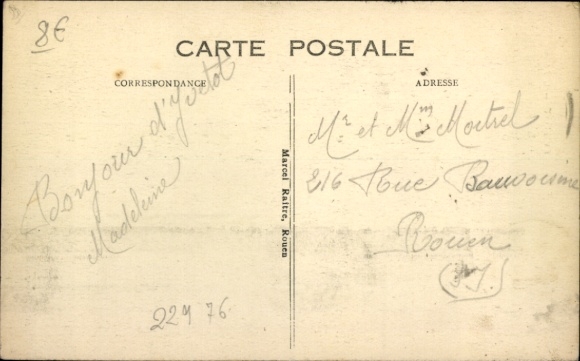 Postcard Yvetot Seine Maritime, Church